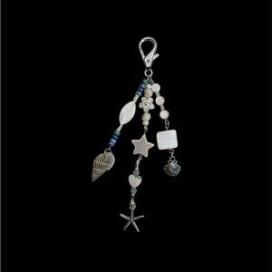 Beachy Ocean Inspired Beaded Keychain